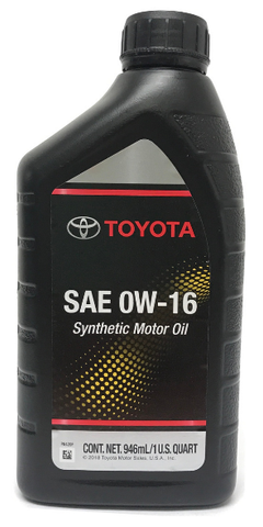TOYOTA Genuine Synthetic SAE 0W16