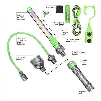 OEM RECHARGABLE MULTI-HEAD WORK LIGHT SET