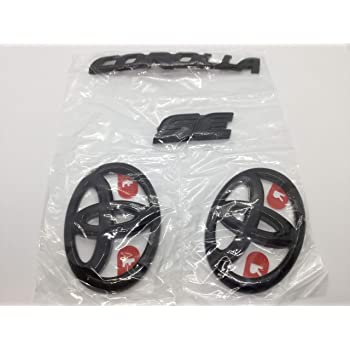 Blackout Emblem Overlays - Gloss Black - SE Models for Corolla Hatchback
