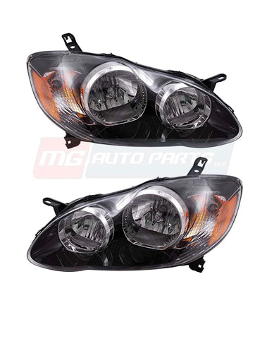 Black Headlights for Corolla (2003-2008)